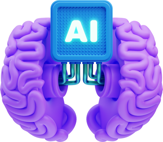 Machine Learning 3D Illustration